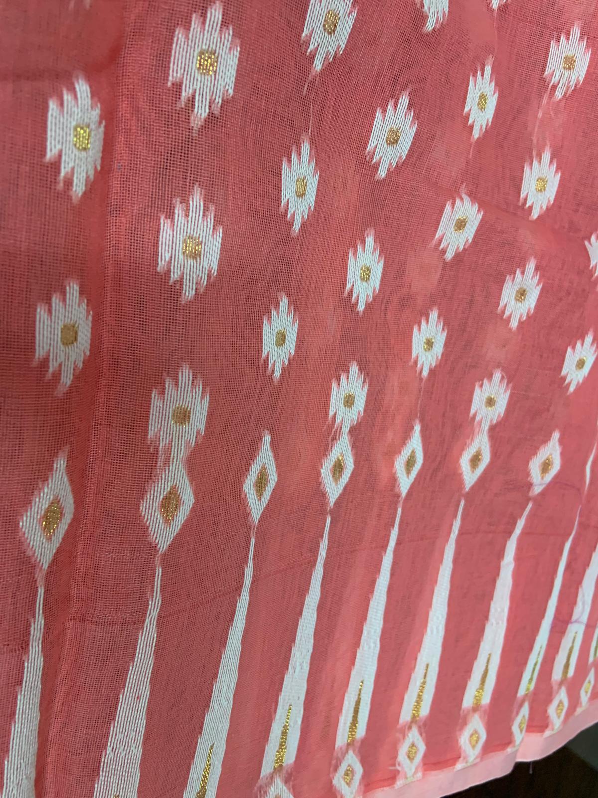 Dhakai Saree Light Orange