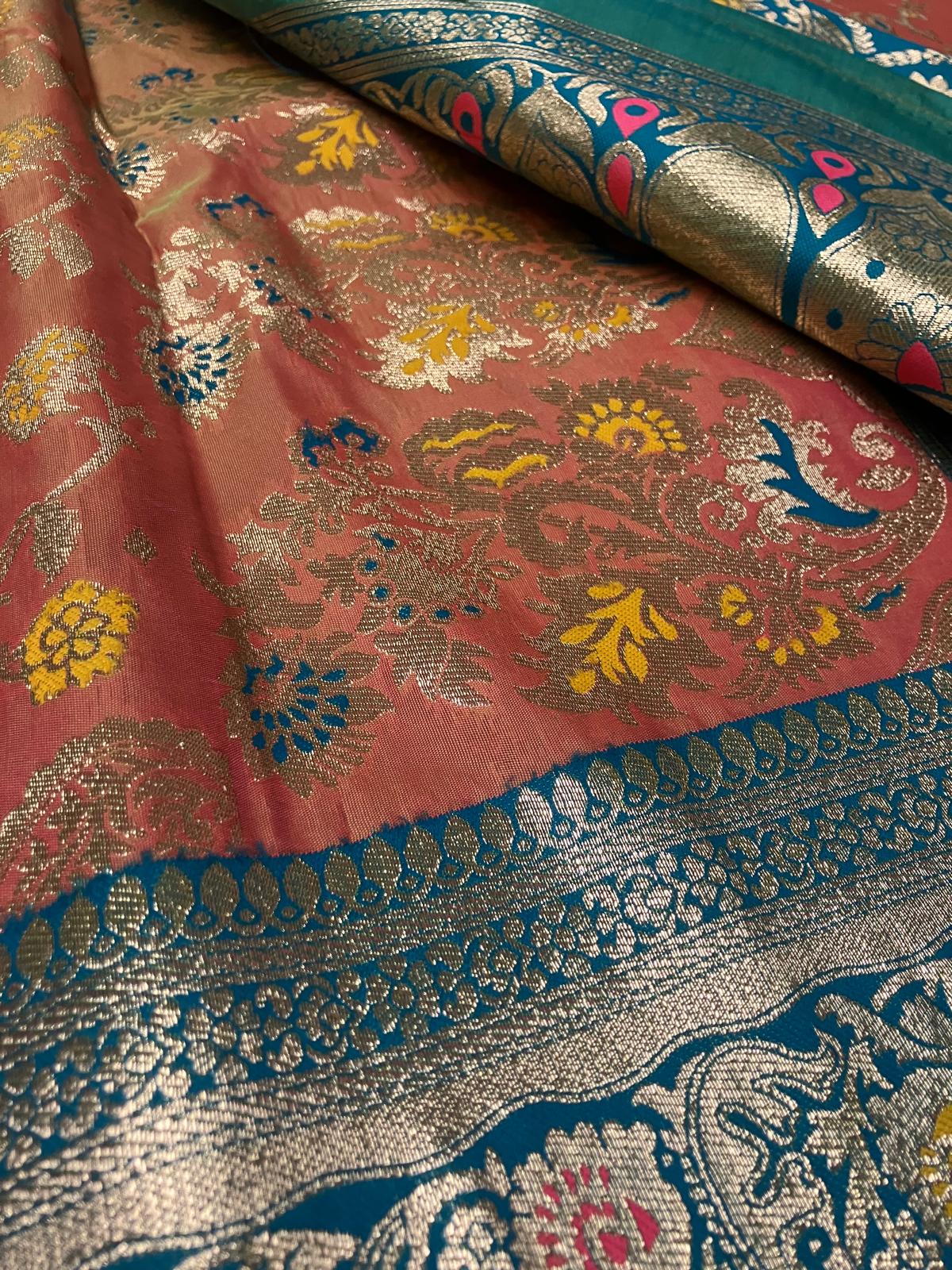 Jal Banrasi Saree Peach