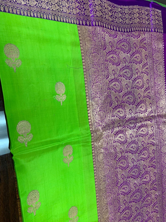 Katan Banarasi Harlequin and Deep Magenta