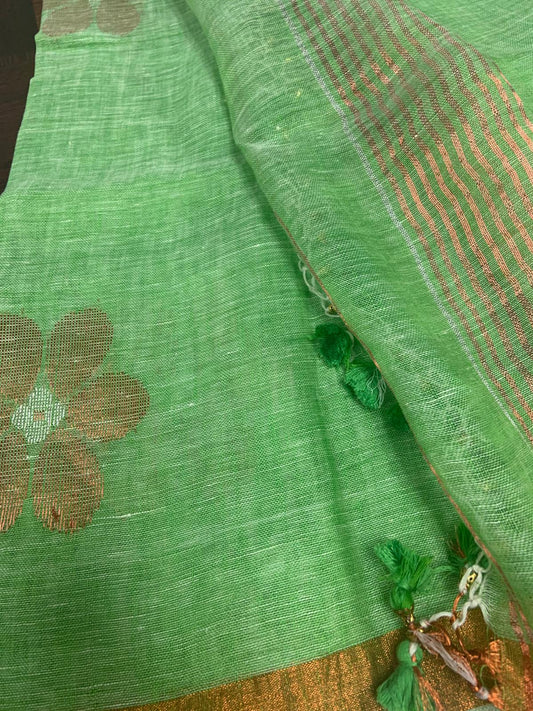 Lilen Saree Light Green