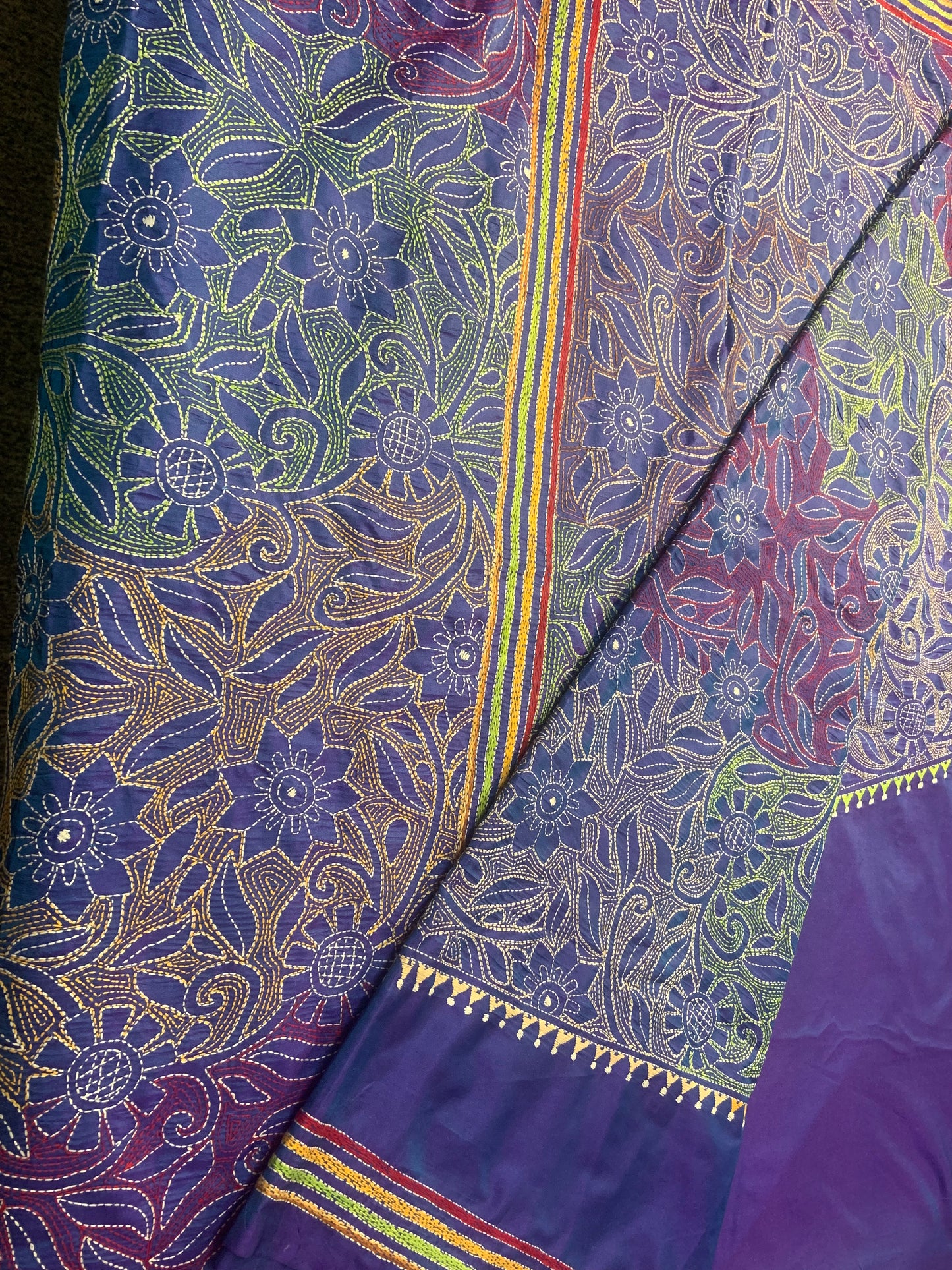 Kantha Stitch Saree