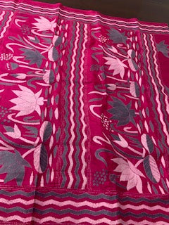 Kantha Stitch saree