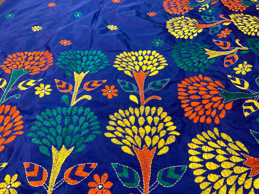 Kantha Stitch Saree