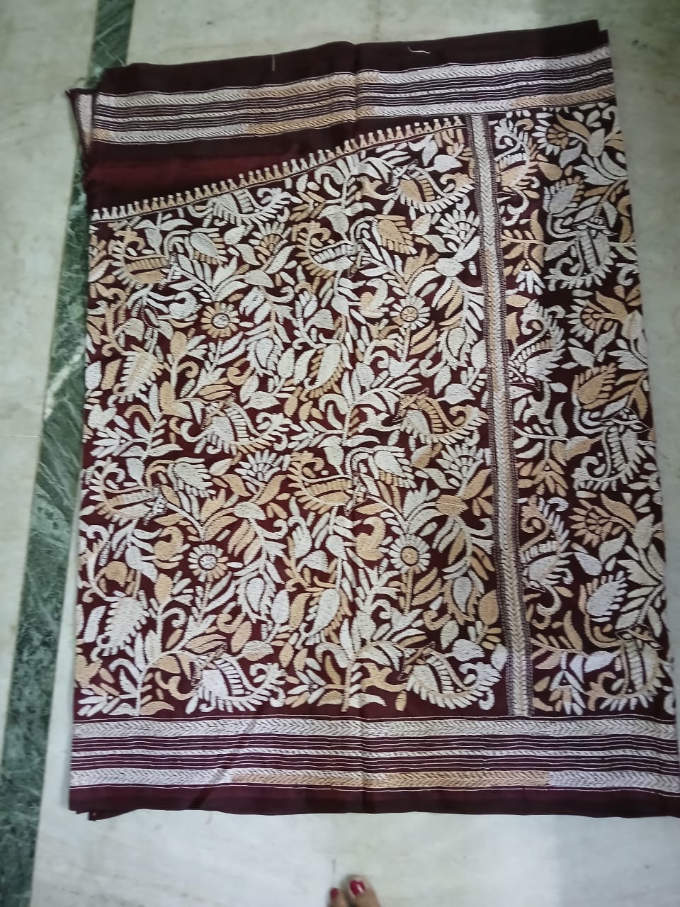 Kantha Stitch Saree