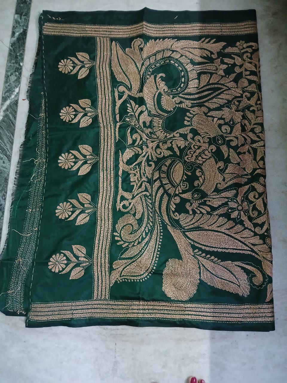 Kantha Stitch Saree