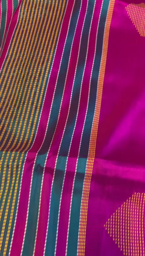 Bhisnupuri Kalakhatra Saree with Rani & Turquoise